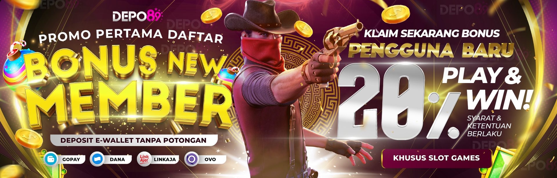 WELCOME BONUS 20% SLOT GAMES