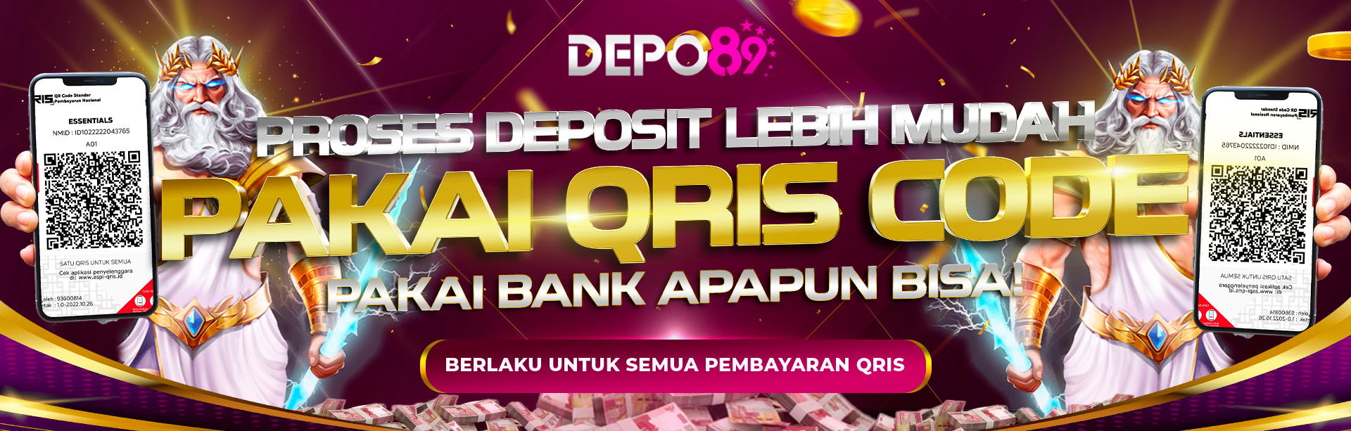 DEPOSIT VIA QRIS & E-MONEY